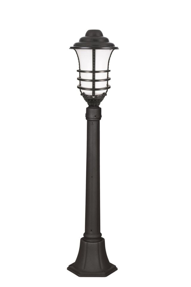 Bahçe Set Üstü Aydınlatma E27 12W 28cm Çelik Boru Siyah Dorbien-BSU-68276-BSY-M2-B