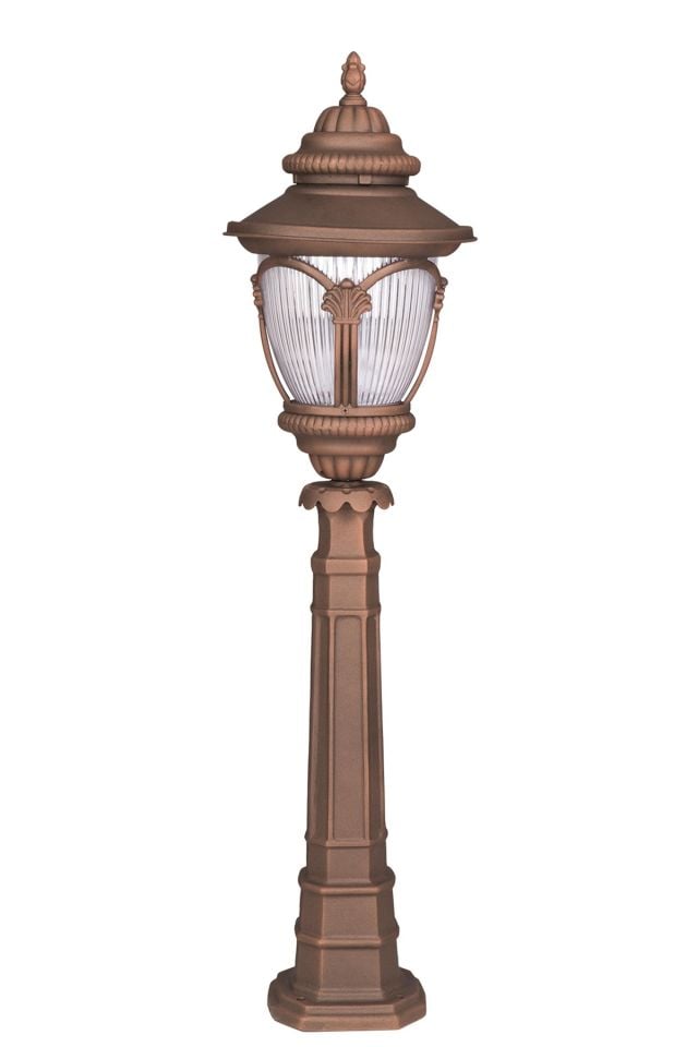 Bahçe Set Üstü Aydınlatma E27 12W 25cm Çelik Boru Kahverengi Dorbien-BSU-68277-BKR-M1-K