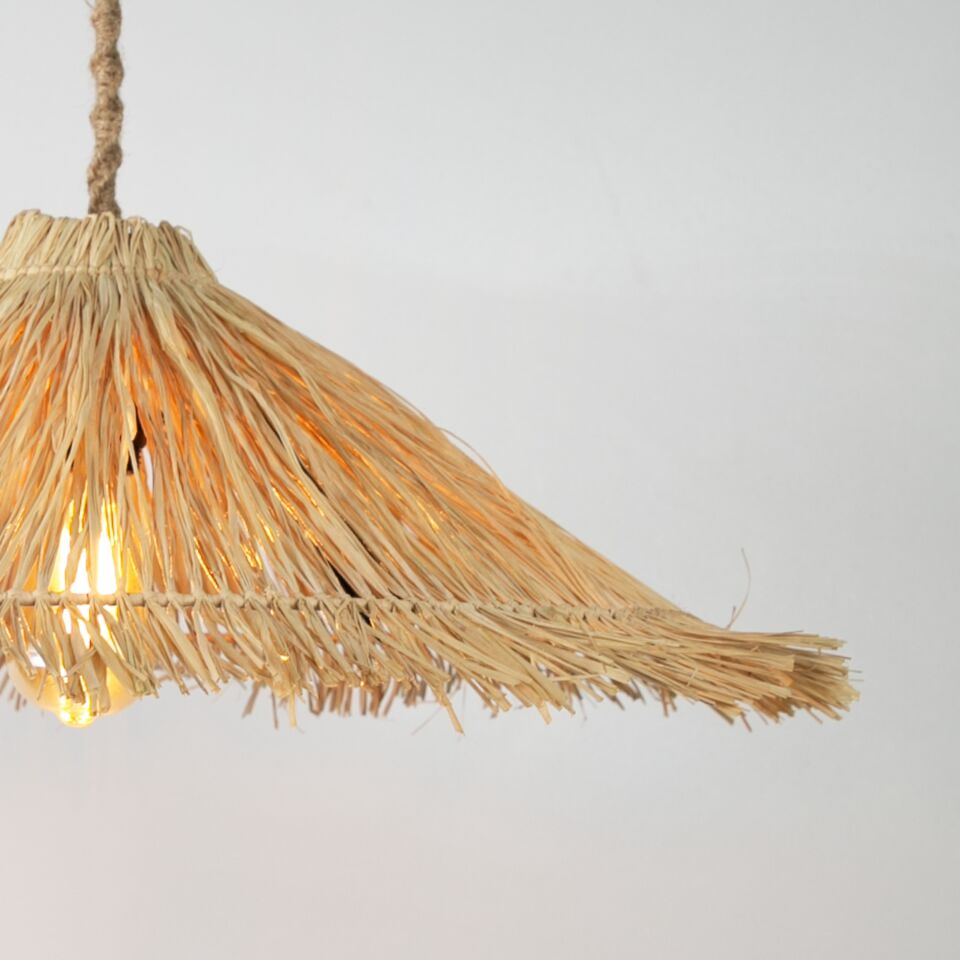 Macha Modern Avize E27 12W 50cm Rafya Doğal Dorbien-SLR-8023