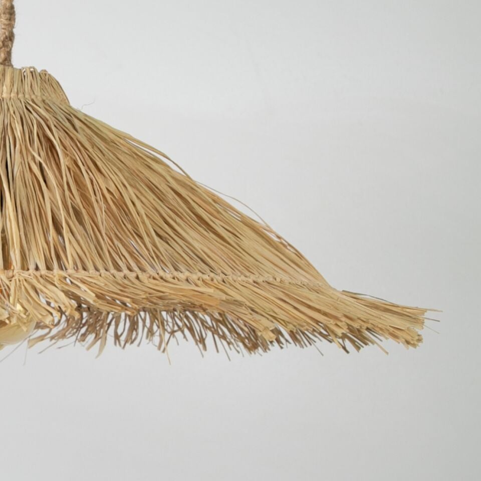Macha Modern Avize E27 12W 50cm Rafya Doğal Dorbien-SLR-8023