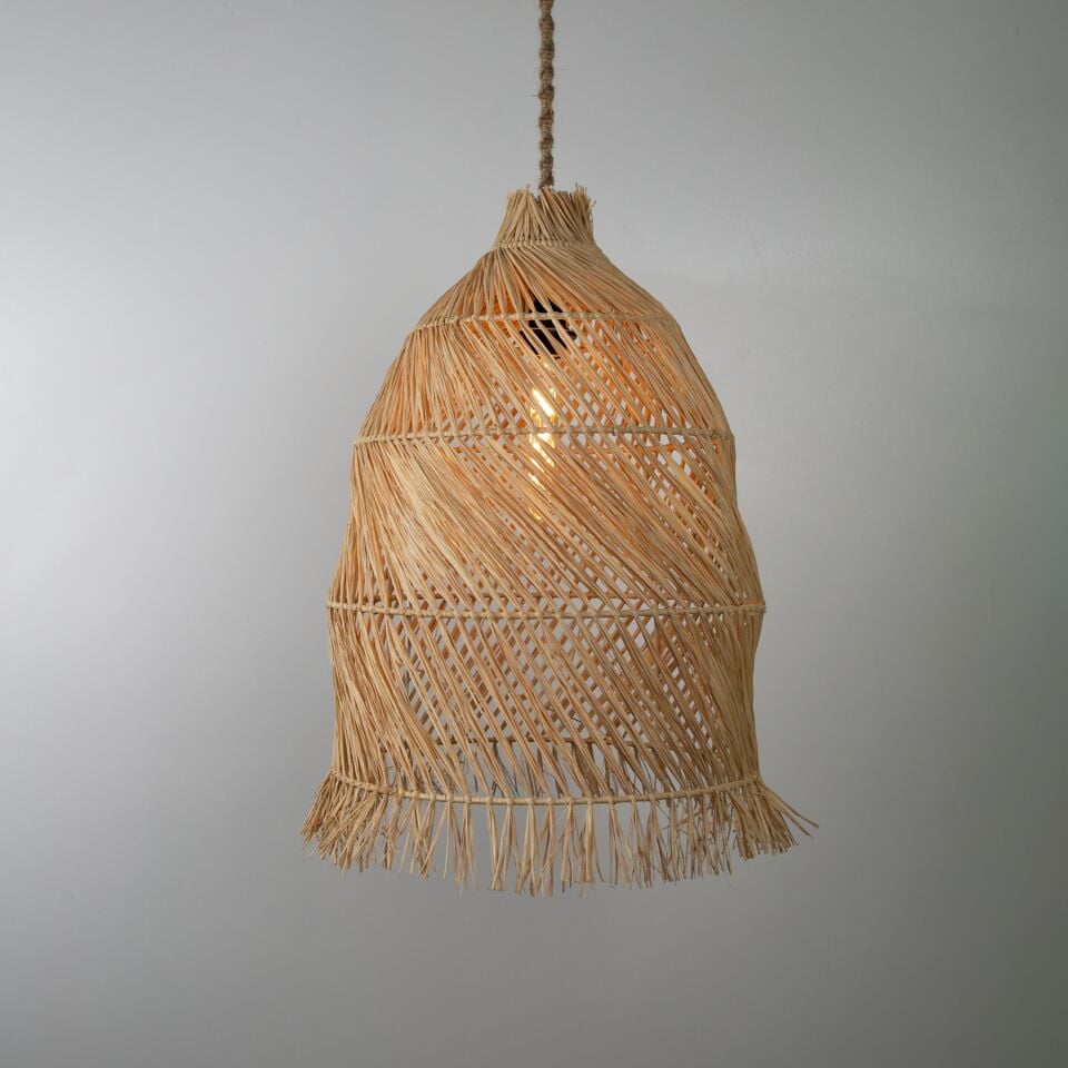 Spiral Modern Avize E27 12W 40cm Rafya Doğal Dorbien-SLR-8033