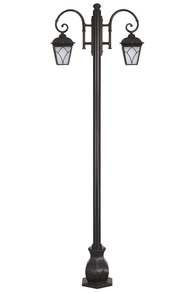 Bahçe Direkleri E27 24W 90x23cm Alüminyum Siyah Dorbien-BDR-68043-2BSY-M1-OP