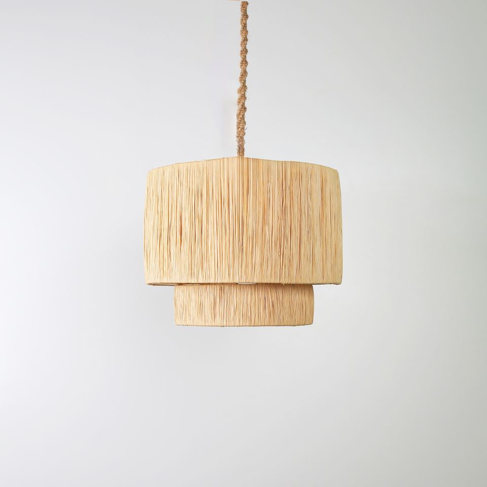 Hope Modern Avize E27 12W 35cm Rafya Doğal Dorbien-SLR-8043