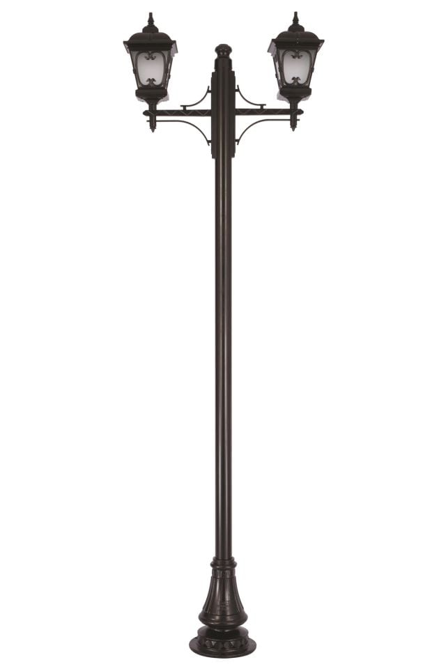 Bahçe Direkleri E27 24W 90x23cm Alüminyum Siyah Dorbien-BDR-68044-2BSY-M1-OP