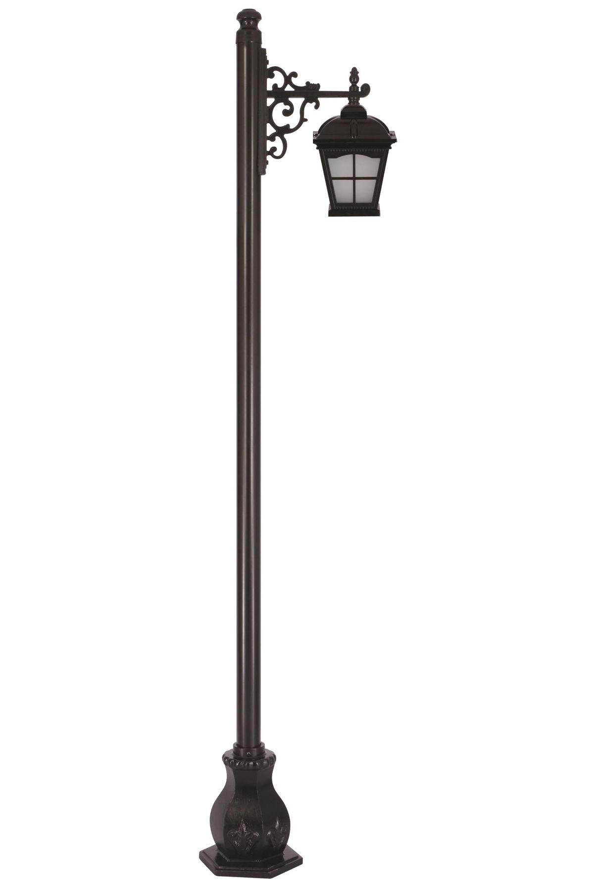 Bahçe Direkleri E27 12W 50x23cm Alüminyum Siyah Dorbien-BDR-68045-BSY-M2-OP