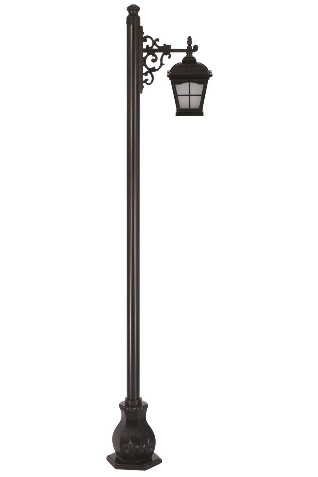 Bahçe Direkleri E27 12W 50x23cm Alüminyum Siyah Dorbien-BDR-68045-BSY-M2-OP