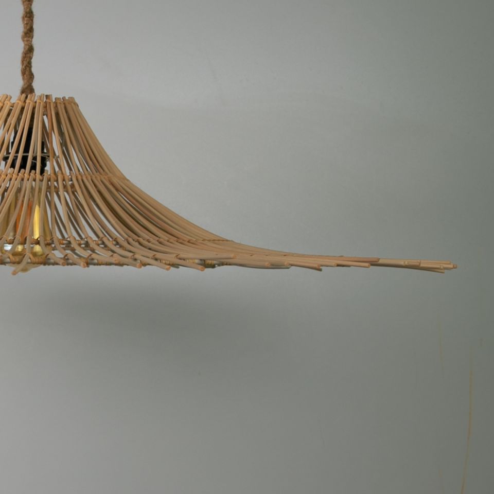 Gamp Modern Avize E27 12W 50cm Rattan Doğal Dorbien-SLR-8073