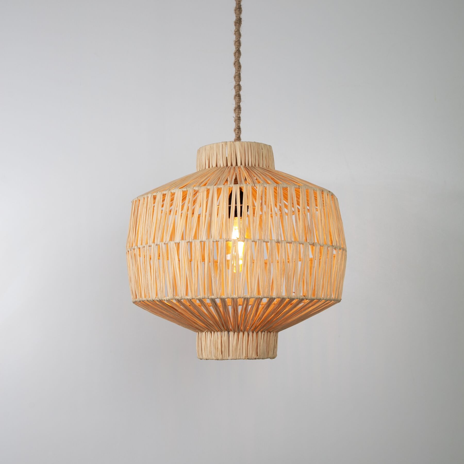 Storey Modern Avize E27 12W 45cm Rafya Doğal Dorbien-SLR-8077