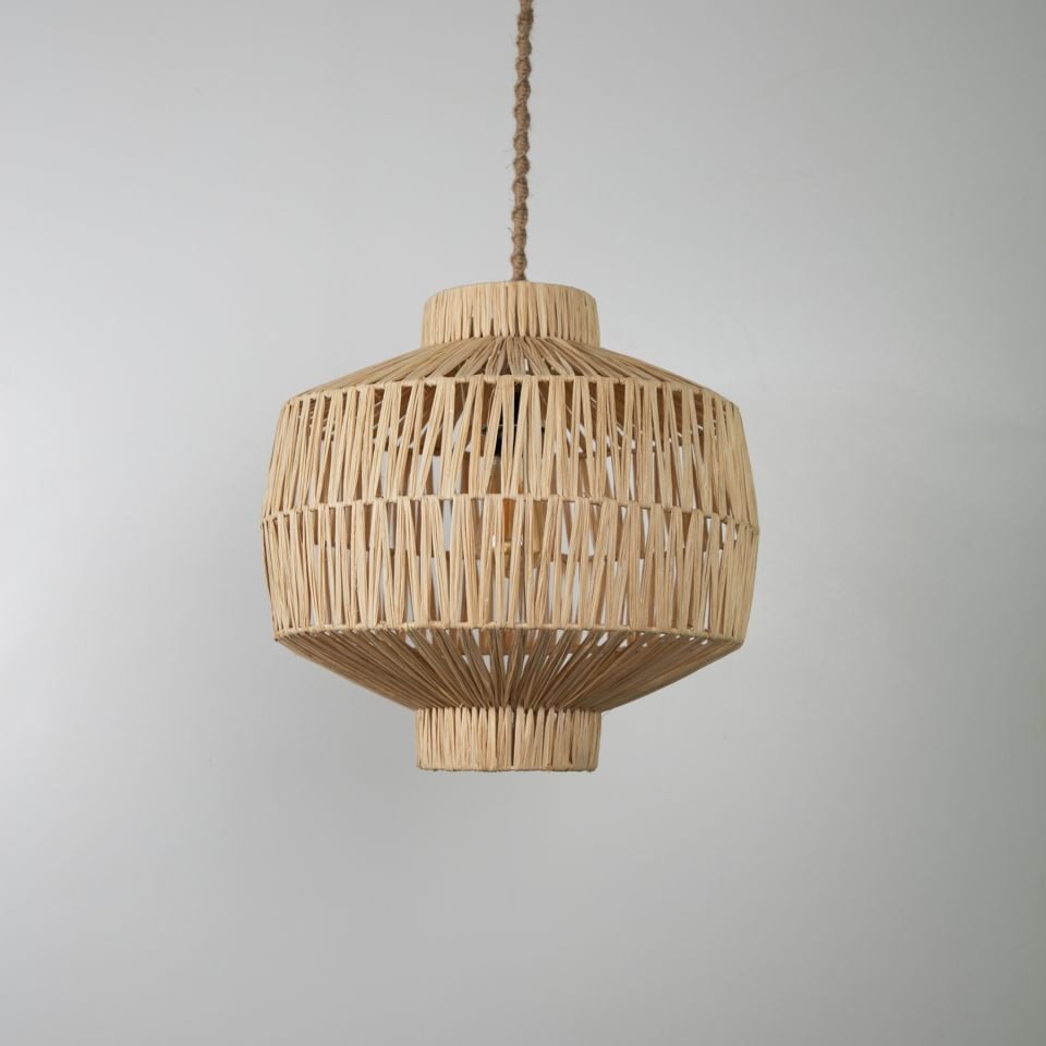 Storey Modern Avize E27 12W 45cm Rafya Doğal Dorbien-SLR-8077