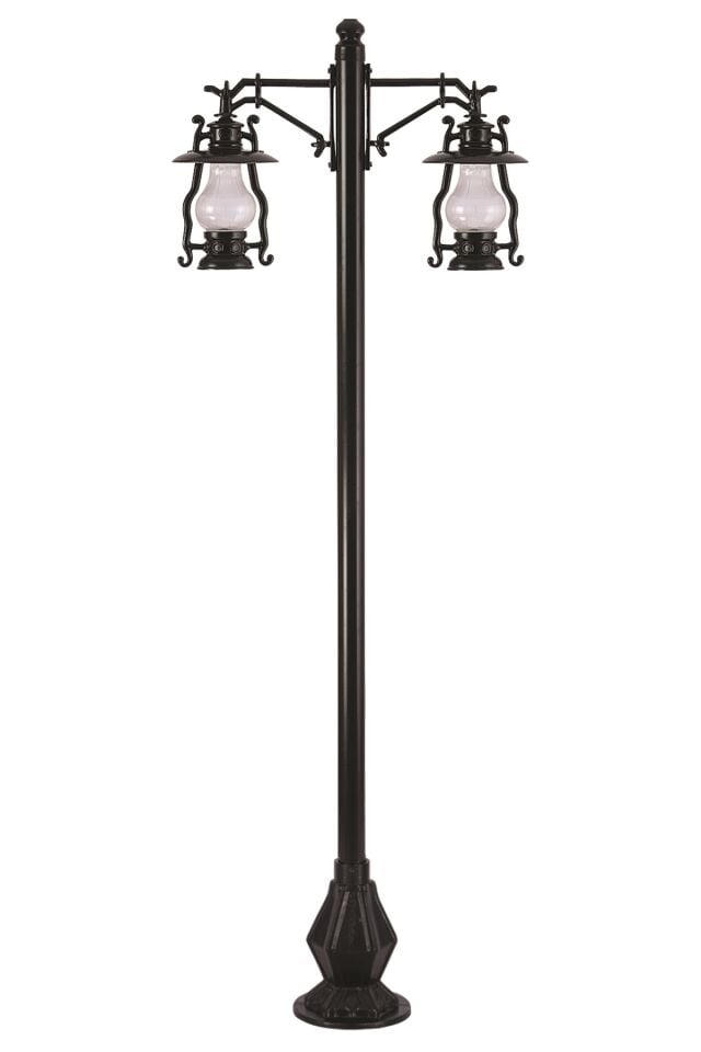 Bahçe Direkleri E27 24W 90x30cm Alüminyum Siyah Dorbien-BDR-68047-2BSY-M1-OP
