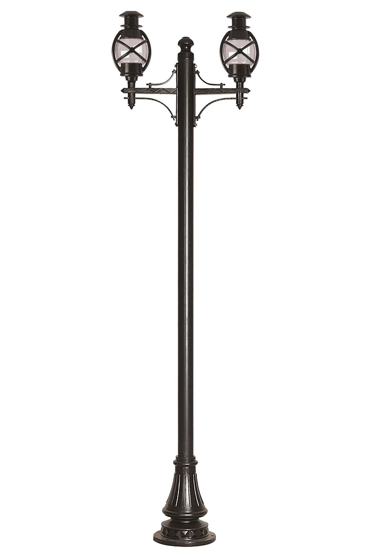 Bahçe Direkleri E27 24W 70x22cm Alüminyum Siyah Dorbien-BDR-68048-2BSY-M2-OP