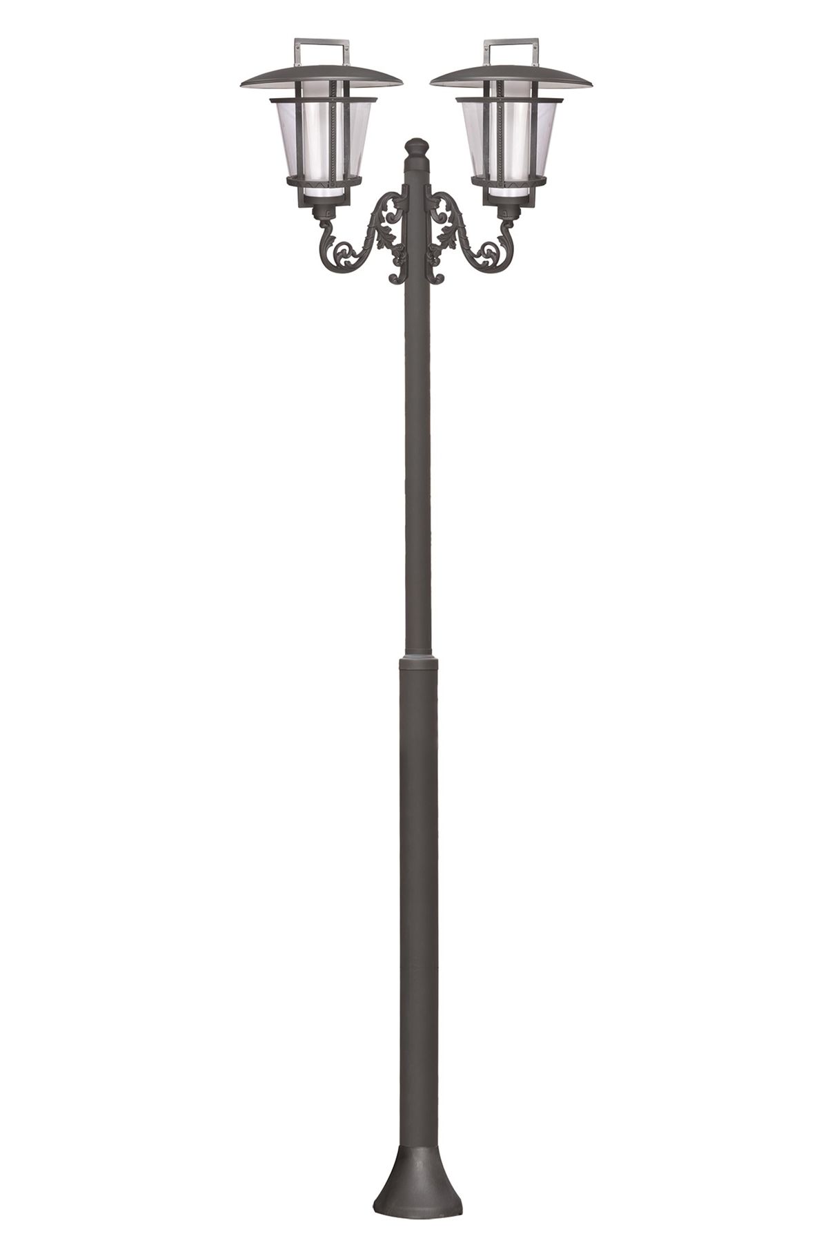 Bahçe Direkleri LED 25W 125cm Çelik Boru Siyah Dorbien-BDR-68223-2BSY-LED