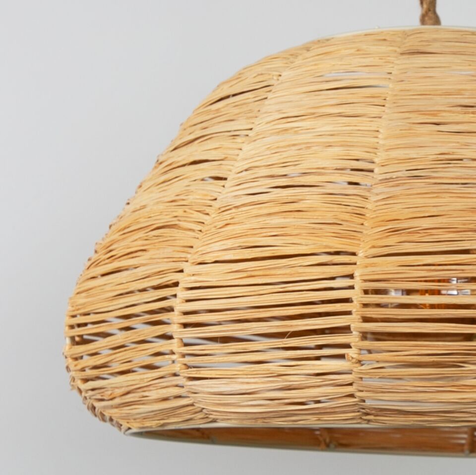 Dila Modern Avize E27 12W 30cm Rafya Doğal Dorbien-SLR-8096