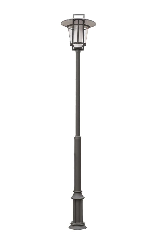 Bahçe Direkleri LED 25W 60cm Çelik Boru Siyah Dorbien-BDR-68223-BSY-M1-LED