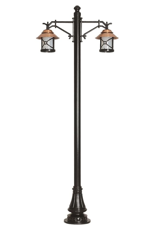 Bahçe Direkleri E27 24W 90x30cm Alüminyum Kahverengi/Siyah Dorbien-BDR-68049-2BKR-M3-OP