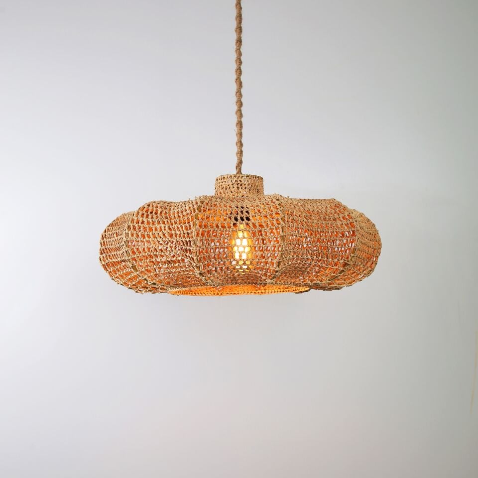 Queen Modern Avize E27 12W 55cm Tığ Doğal Dorbien-SLRT-8004