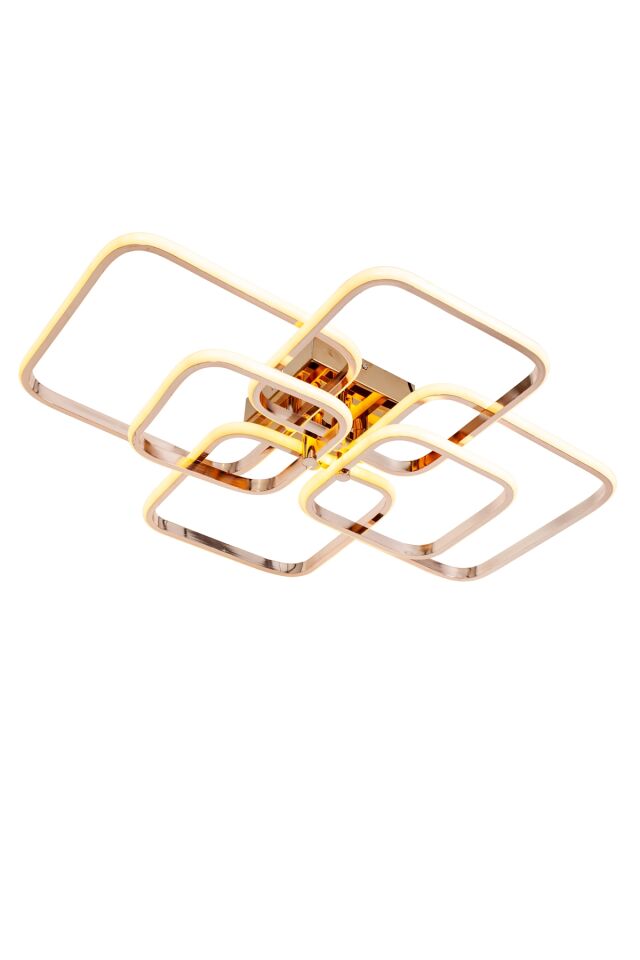 Fly Modern Avize LED 82W 71x56cm Alüminyum Profil Bakır Dorbien-AR-6101-6BKR