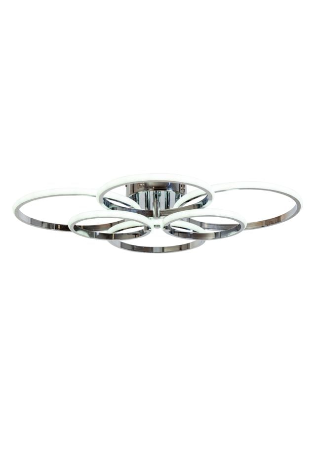 Yüzük Modern Avize LED 82W 72x60cm Alüminyum Profil Krom Dorbien-AR-6102-6K