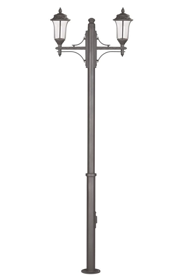 Bahçe Direkleri E27 24W 90cm Çelik Boru Siyah Dorbien-BDR-68284-BBSY-M2