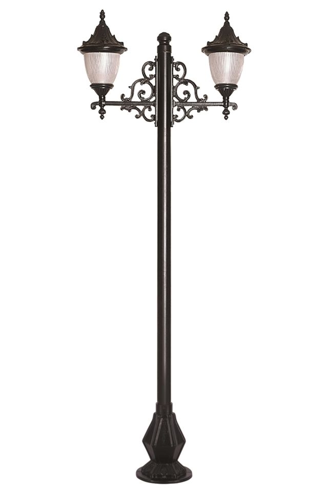 Bahçe Direkleri E27 24W 90x30cm Alüminyum Siyah Dorbien-BDR-68056-2BSY-M2