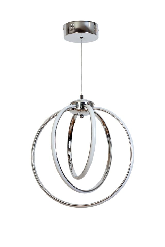 Halka Modern Avize LED 42W 43x40cm Alüminyum Profil Krom Dorbien-AV-6166-3K