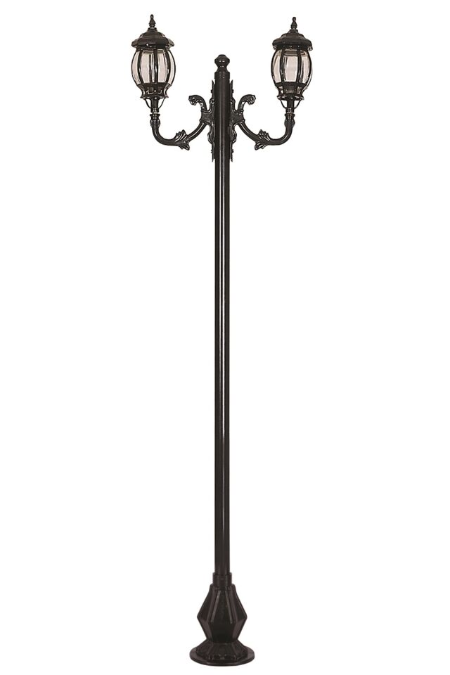 Bahçe Direkleri E27 24W 85x20cm Alüminyum Siyah Dorbien-BDR-68063-2BSY-M3