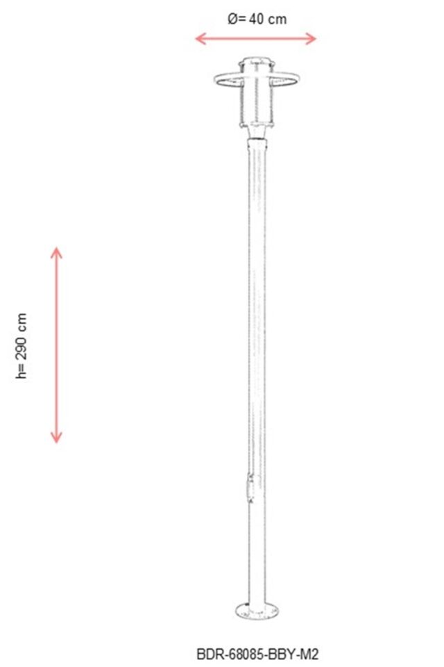 Bahçe Direkleri E27 12W 40cm Alüminyum Beyaz Dorbien-BDR-68085-BBY-M2