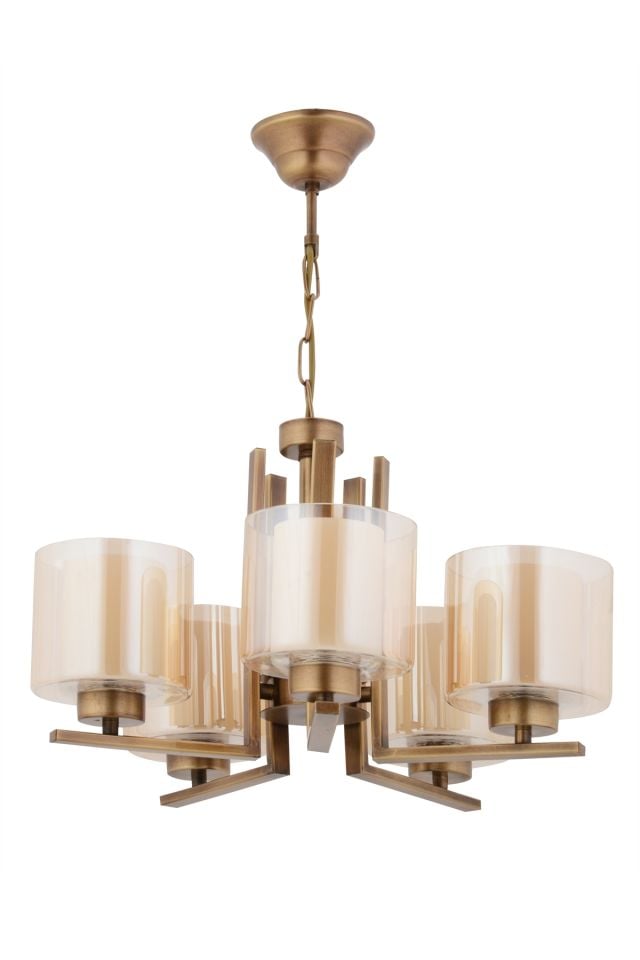 Silindir Modern Avize E27 60W 50cm Metal Eskitme Dorbien-FZ-7395-5E