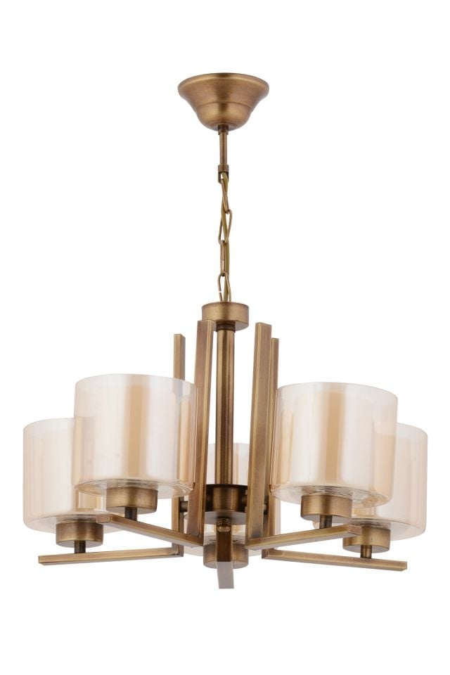 Silindir Modern Avize E27 60W 50cm Metal Eskitme Dorbien-FZ-7395-5E