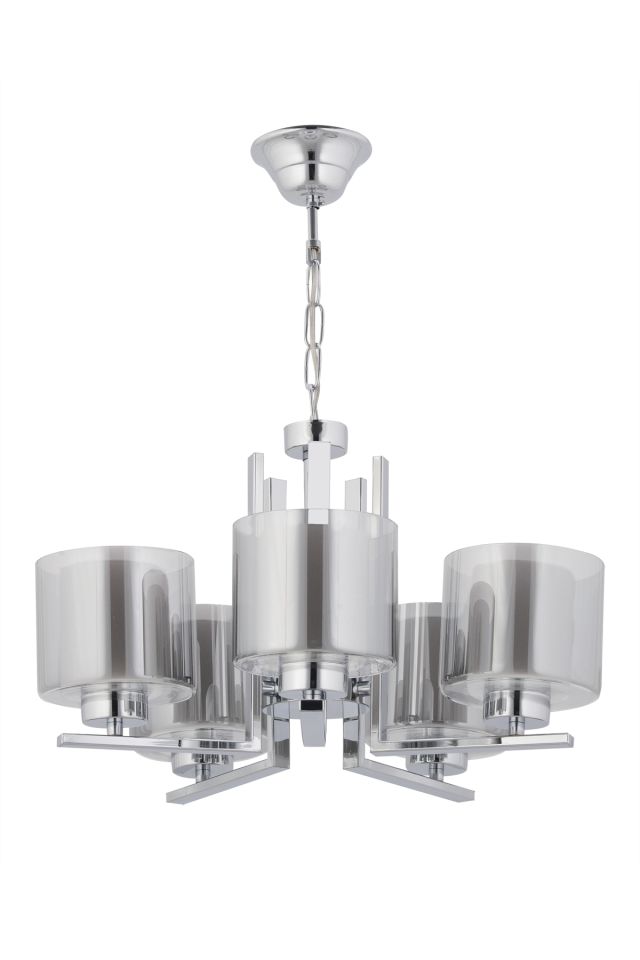 Silindir Modern Avize E27 60W 50cm Metal Krom Dorbien-FZ-7395-5K