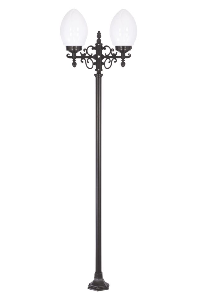 Bahçe Direkleri E27 24W 50x20cm Çelik Boru Siyah Dorbien-BDR-68214-2BSY-M5