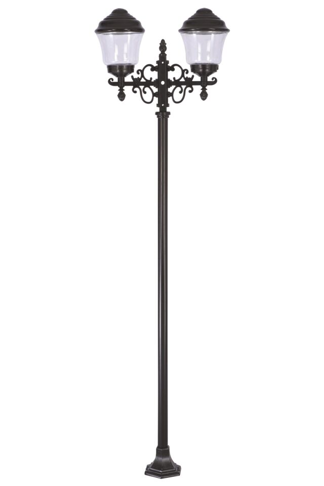 Bahçe Direkleri E27 24W 50x20cm Çelik Boru Siyah Dorbien-BDR-68215-2BSY-M2