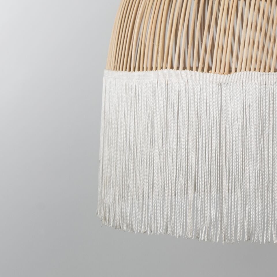 Madlen Modern Avize E27 12W 30cm Rattan Doğal/Beyaz Dorbien-SLB-8001-P