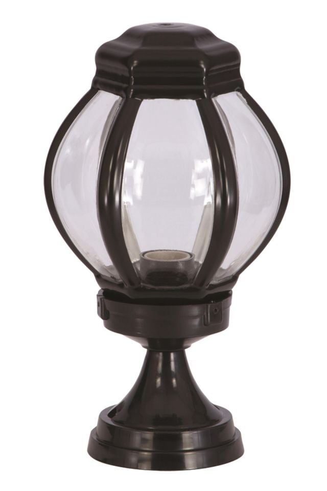 Bahçe Set Üstü Aydınlatma E27 12W 23cm ABS Siyah Dorbien-BSU-68195-BSY-M1