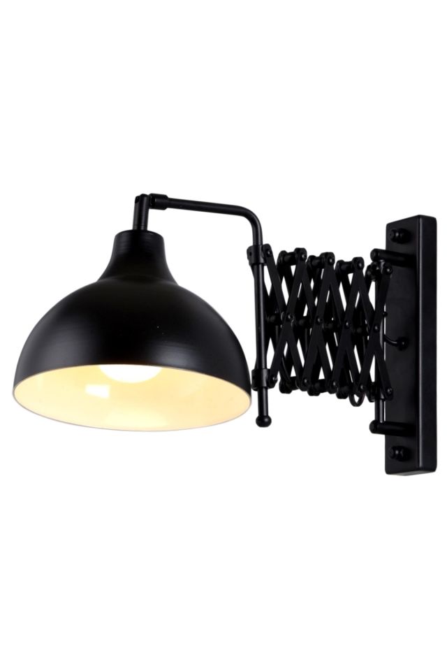 Baha Aplik E27 12W 22x45cm Metal Siyah Avonni-HAP-9082-BSY