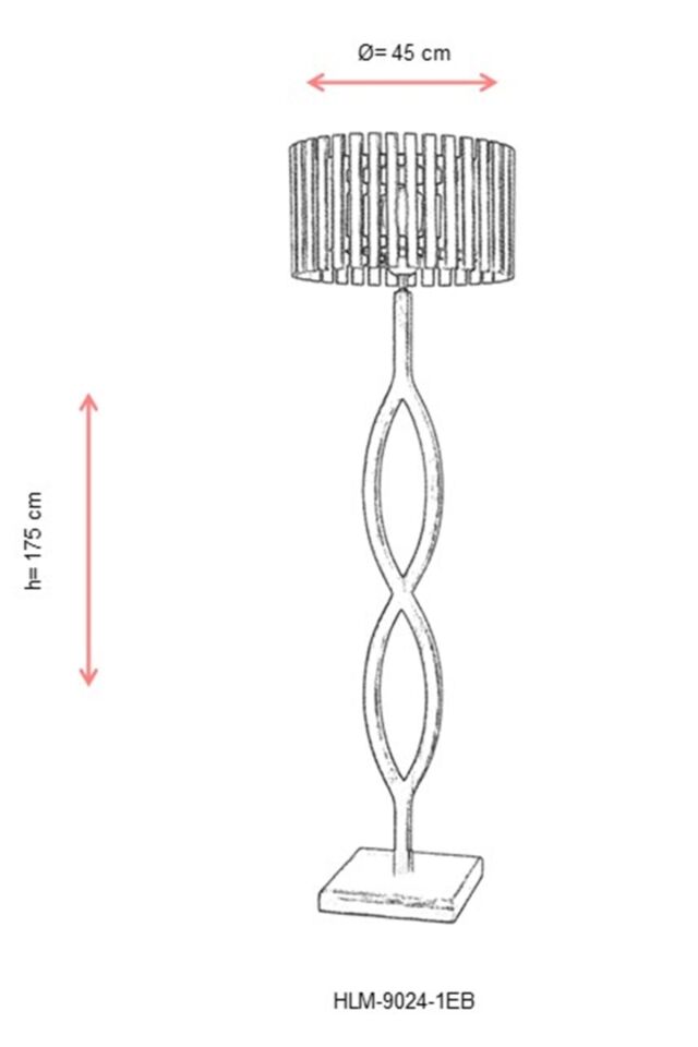 Lenzo Lambader E27 12W 40cm Metal Eskitme Avonni-HLM-9024-1EB