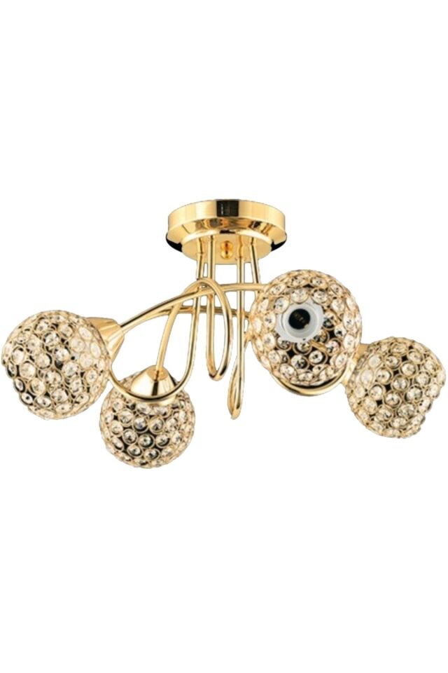 Ahtapot Modern Avize E27 48W 50cm Metal Gold Dorbien-FZ-7109-4S