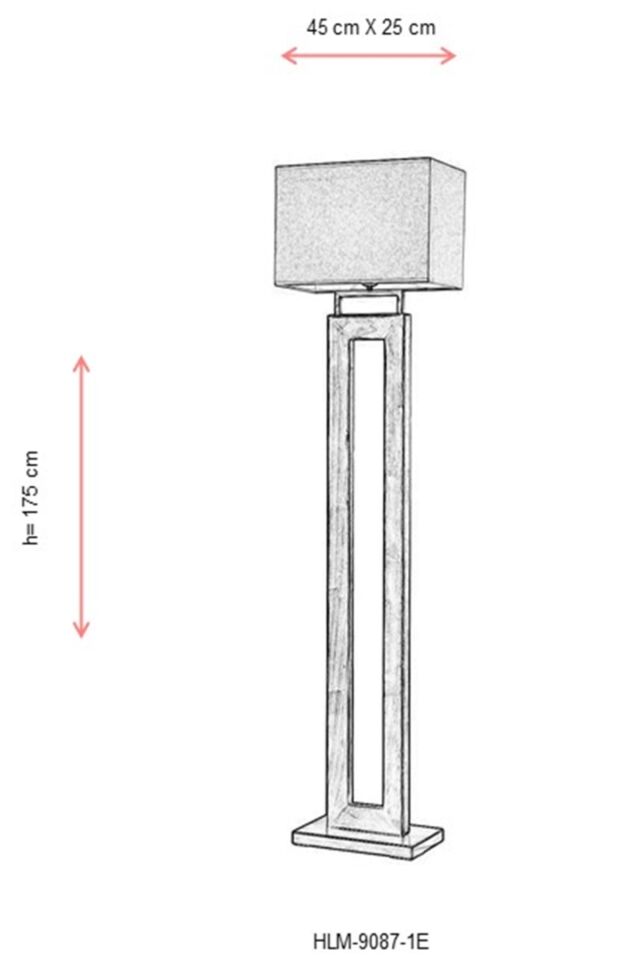 Arya Lambader E27 12W 45x25cm Metal Eskitme Avonni-HLM-9087-1E