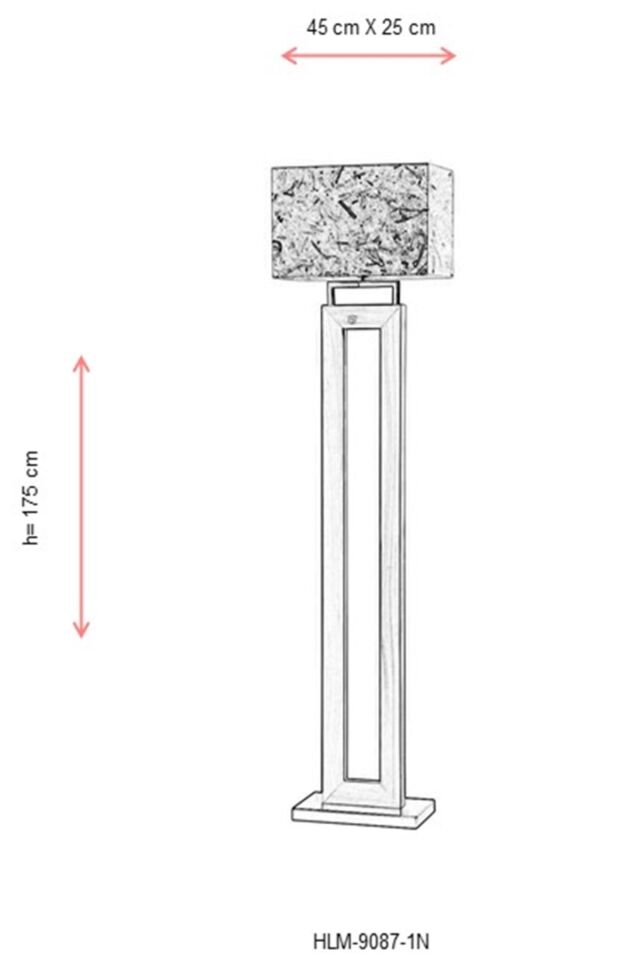 Arya Lambader E27 12W 45x25cm Metal Nikel Avonni-HLM-9087-1N