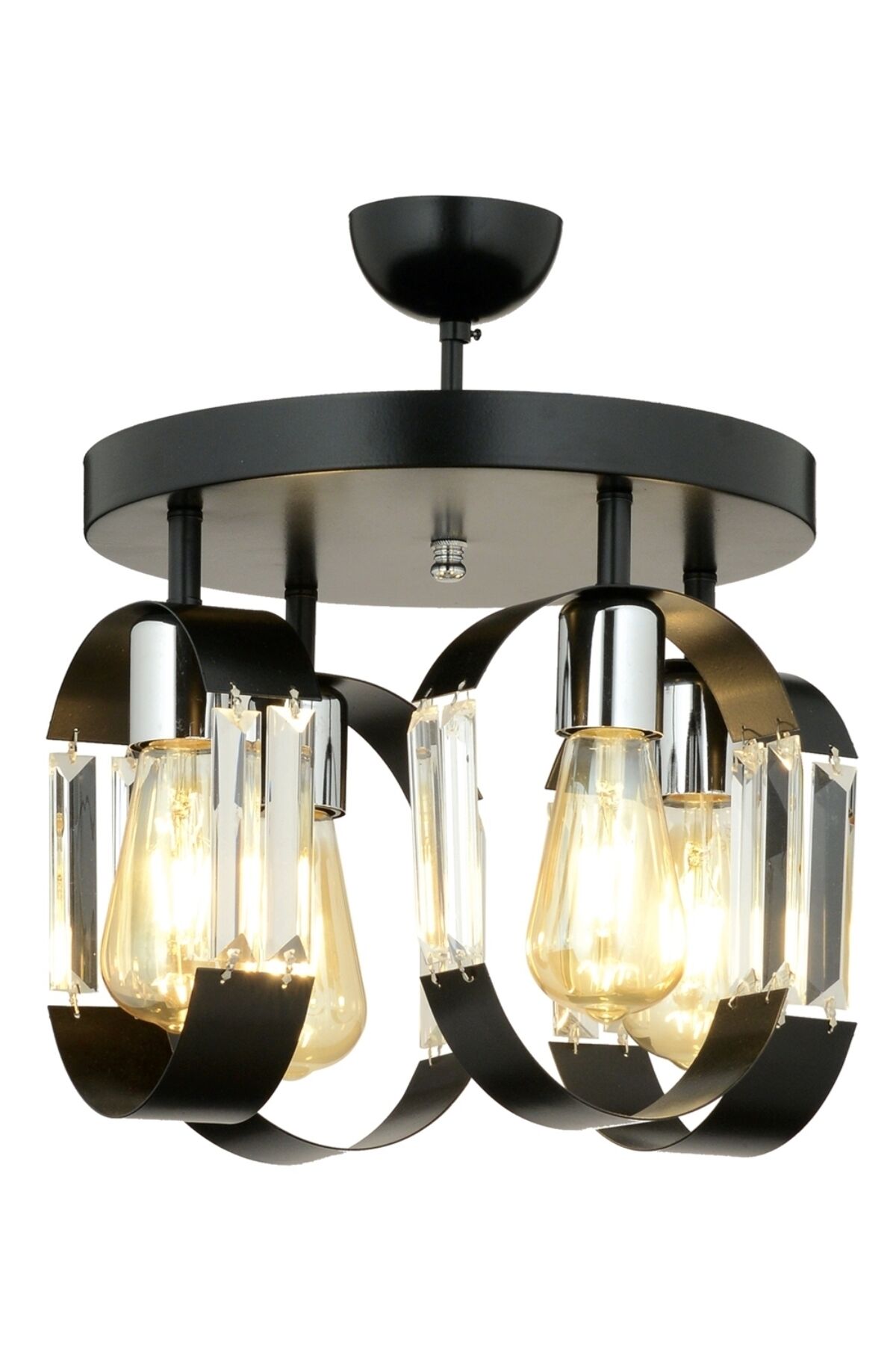 Speed Modern Avize E27 48W 30cm Metal Siyah Dorbien-FZ-7380-4Y-BSY