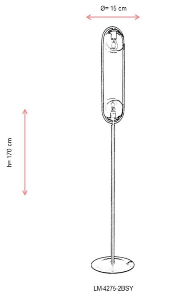 Catch Lambader E27 24W 20cm Metal Siyah Dorbien-LM-4275-2BSY