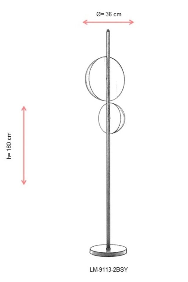 Patso Lambader E14 24W 36cm Metal Siyah Avonni-LM-9113-2BSY