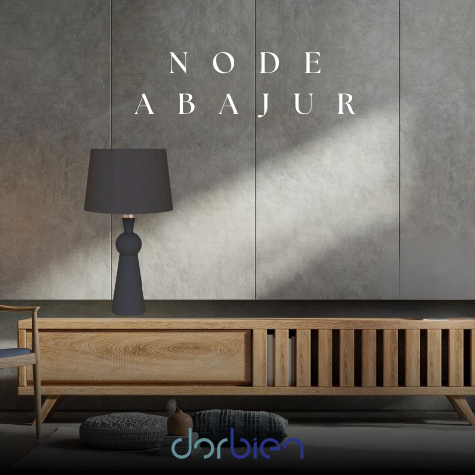 Node Abajur E14 6W 30cm Ahşap Siyah Dorbien-ML-2549-16203