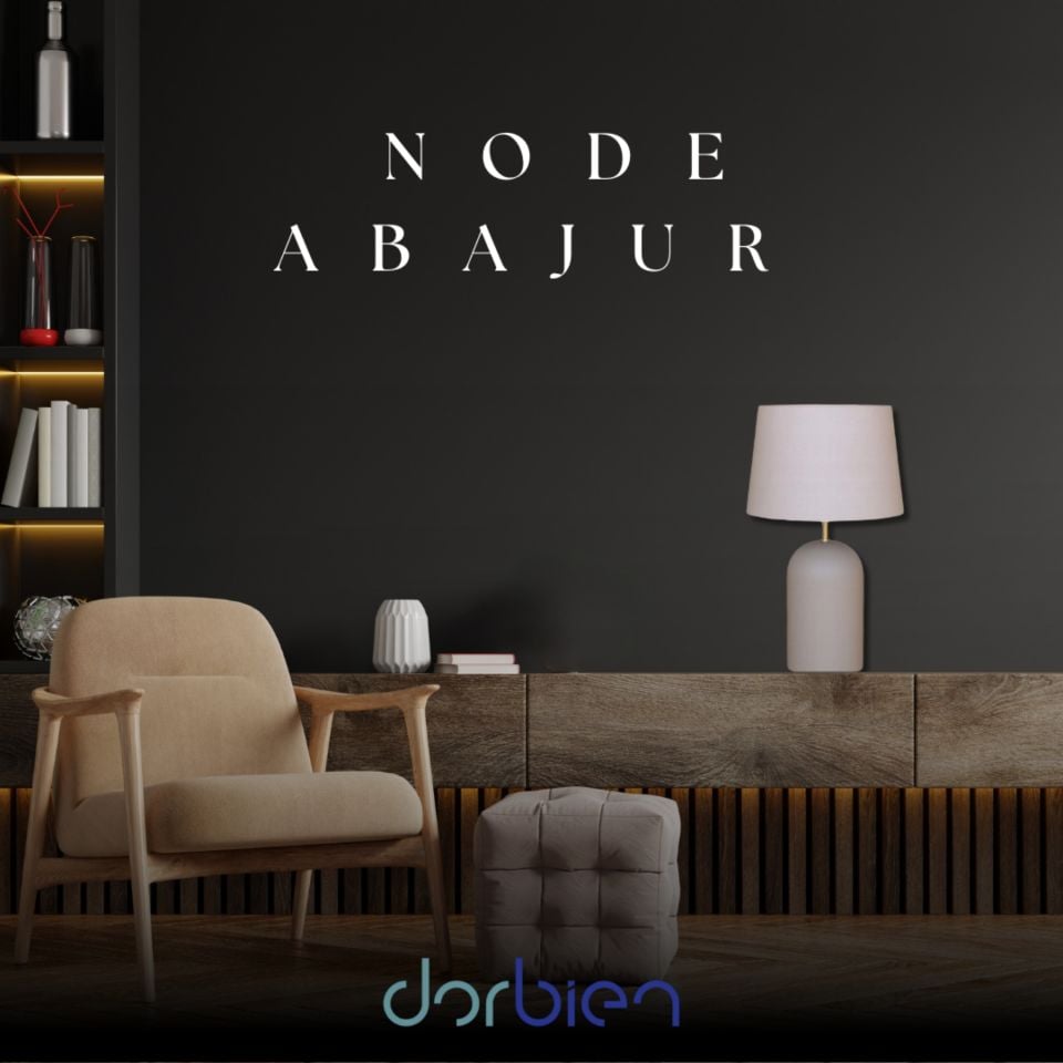 Node Abajur E14 6W 30cm Ahşap Krem Dorbien-ML-2549-16205