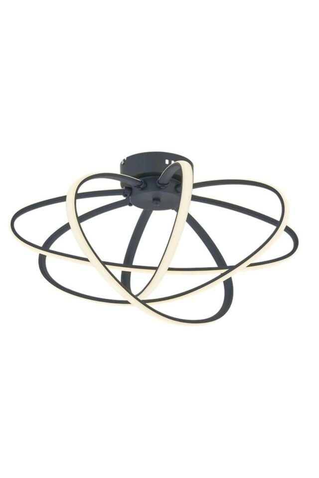 Hoops Modern Avize LED 88W 50cm Metal Gri Avonni-AR-4357-4GR