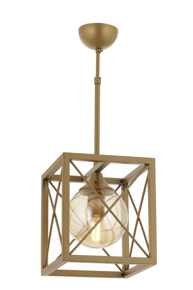 X Modern Avize E27 12W 25x25cm Metal Eskitme Avonni-AV-1732-1EB