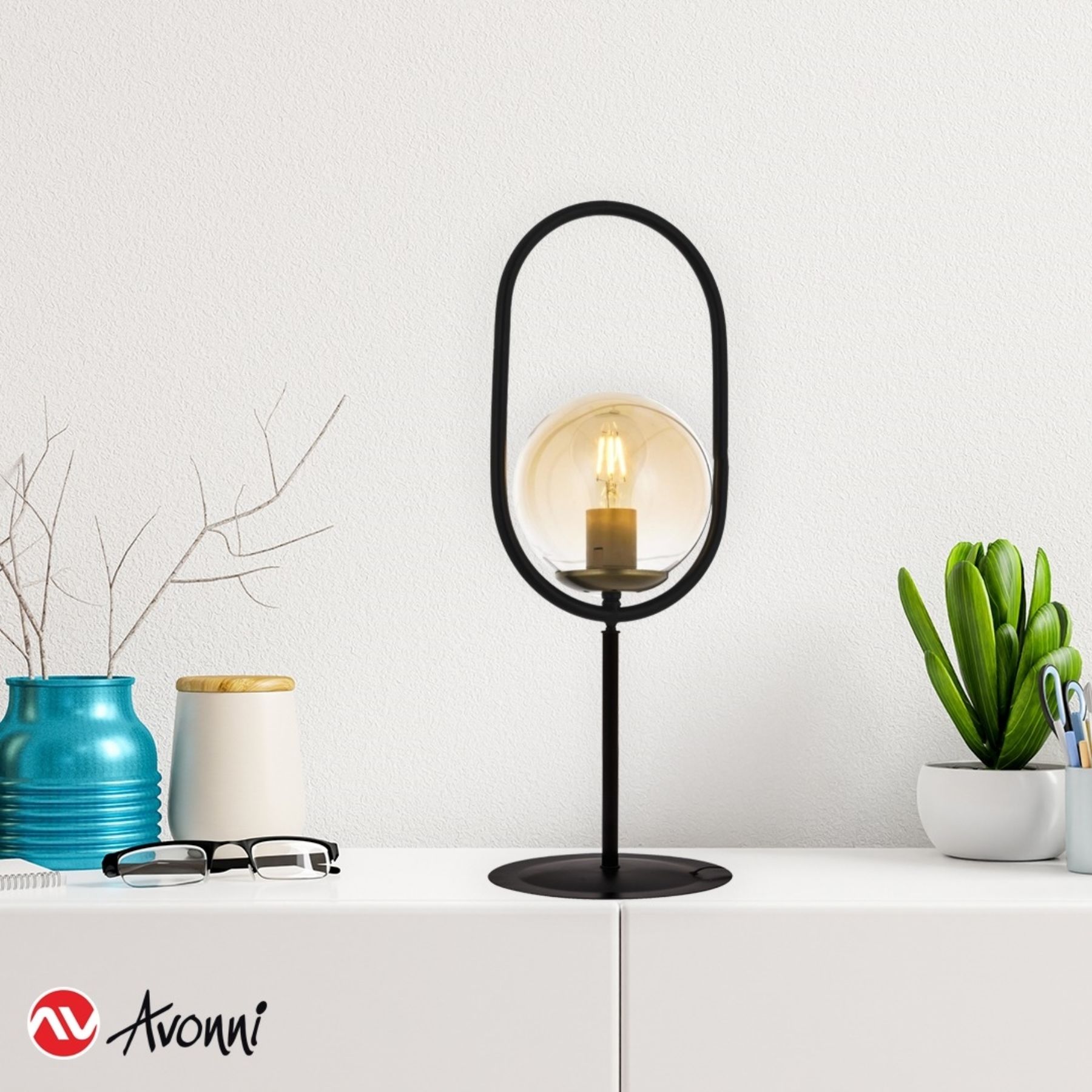 Catch Çalışma Masası Lambası E27 12W 20cm Metal Siyah Dorbien-ML-4275-1BSY