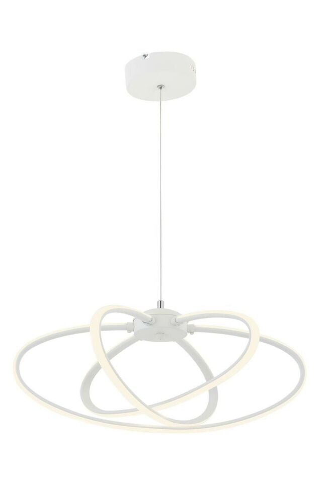 Hoops Modern Avize LED 66W 50cm Metal Beyaz Avonni-AV-4357-3BBY