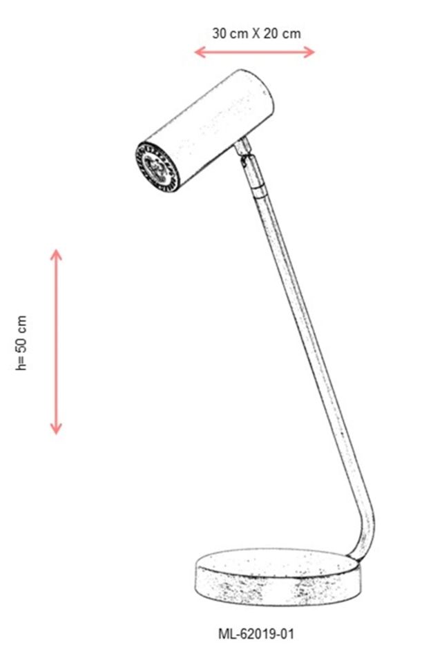 Viewer Çalışma Masası Lambası GU10 5W 15x25cm Metal Eskitme Avonni-ML-62019-01