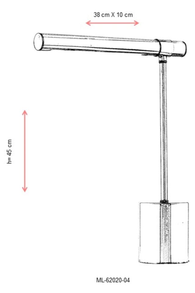 Reader Çalışma Masası Lambası LED 5W 38x10cm Metal Krom Avonni-ML-62020-04